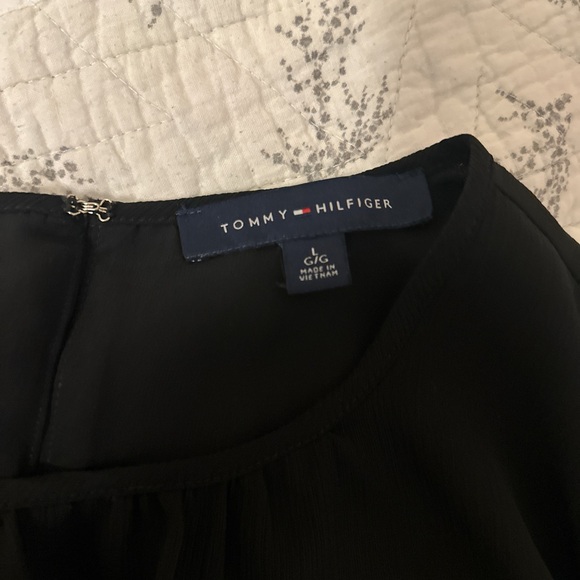 Tommy Hilfiger Black Relaxed Long Sleeve Blouse - Picture 3 of 4